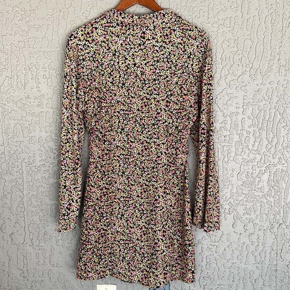 Zara Floral Print Button Front Mini Shirt Dress - Picture 6 of 14